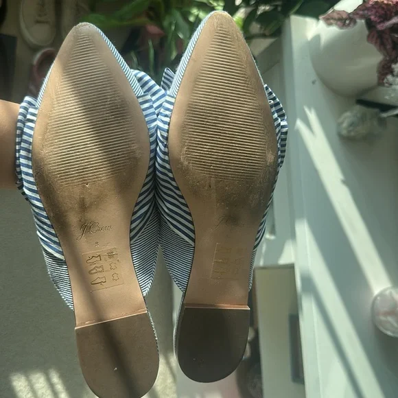 J. Crew Blue and White Striped Women's Shoes - Picture 3 of 3